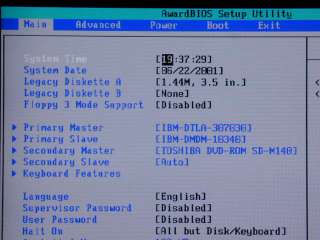 BIOS Setup Utility/Microdrive is  selected as SLAVE