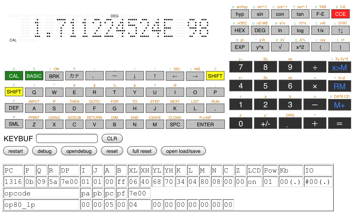 Sharp Pc 1450 Sc Emulator On Bsd Linux And Javascript